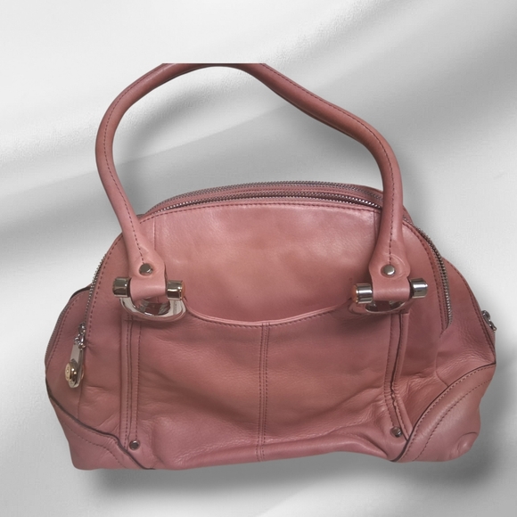 B. Makowsky Pink Leather Handbag - Picture 3 of 6